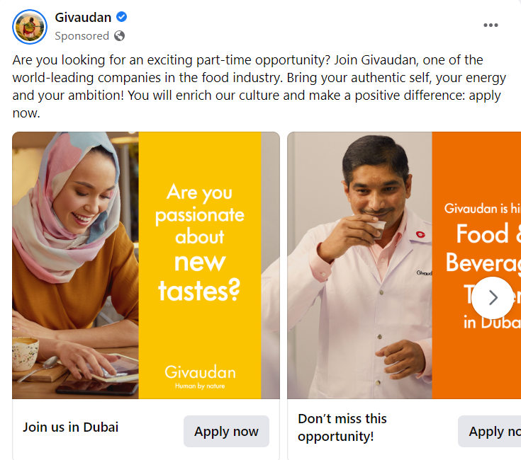 Givaudan facebook ad