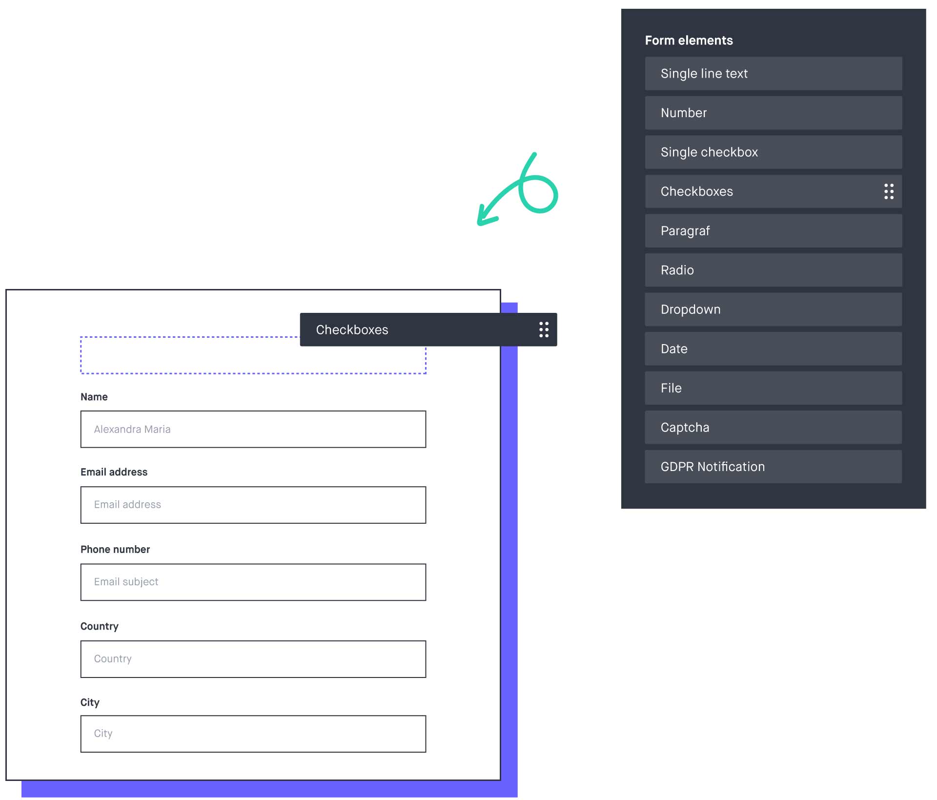 customizable application form
